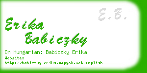 erika babiczky business card